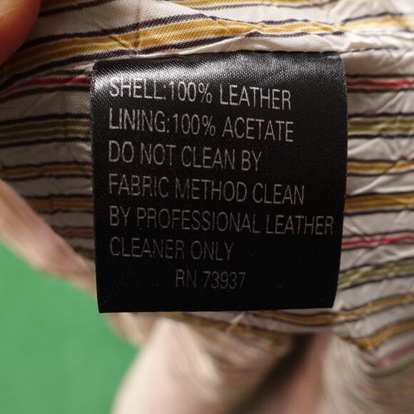 John Carlisle Essentials Leather Coat Womens Medium Long Brown Faux Fur Collar - Picture 13 of 14